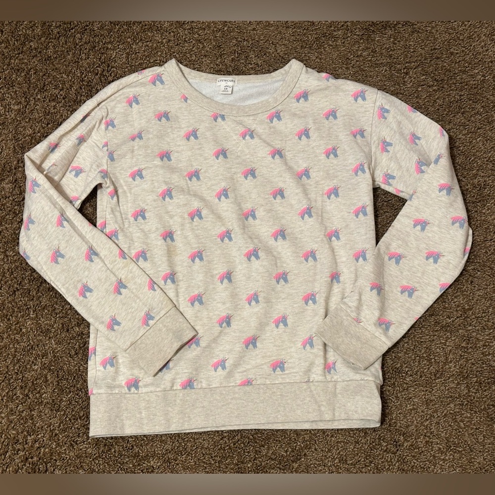 Crewcuts by J. Crew Unicorn Sweatshirt size 14